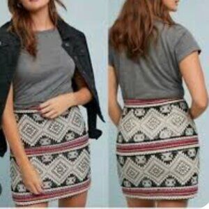 Anthropologie Akemi + Kin Aztec Woven Tapestry Skirt SIZE US 2